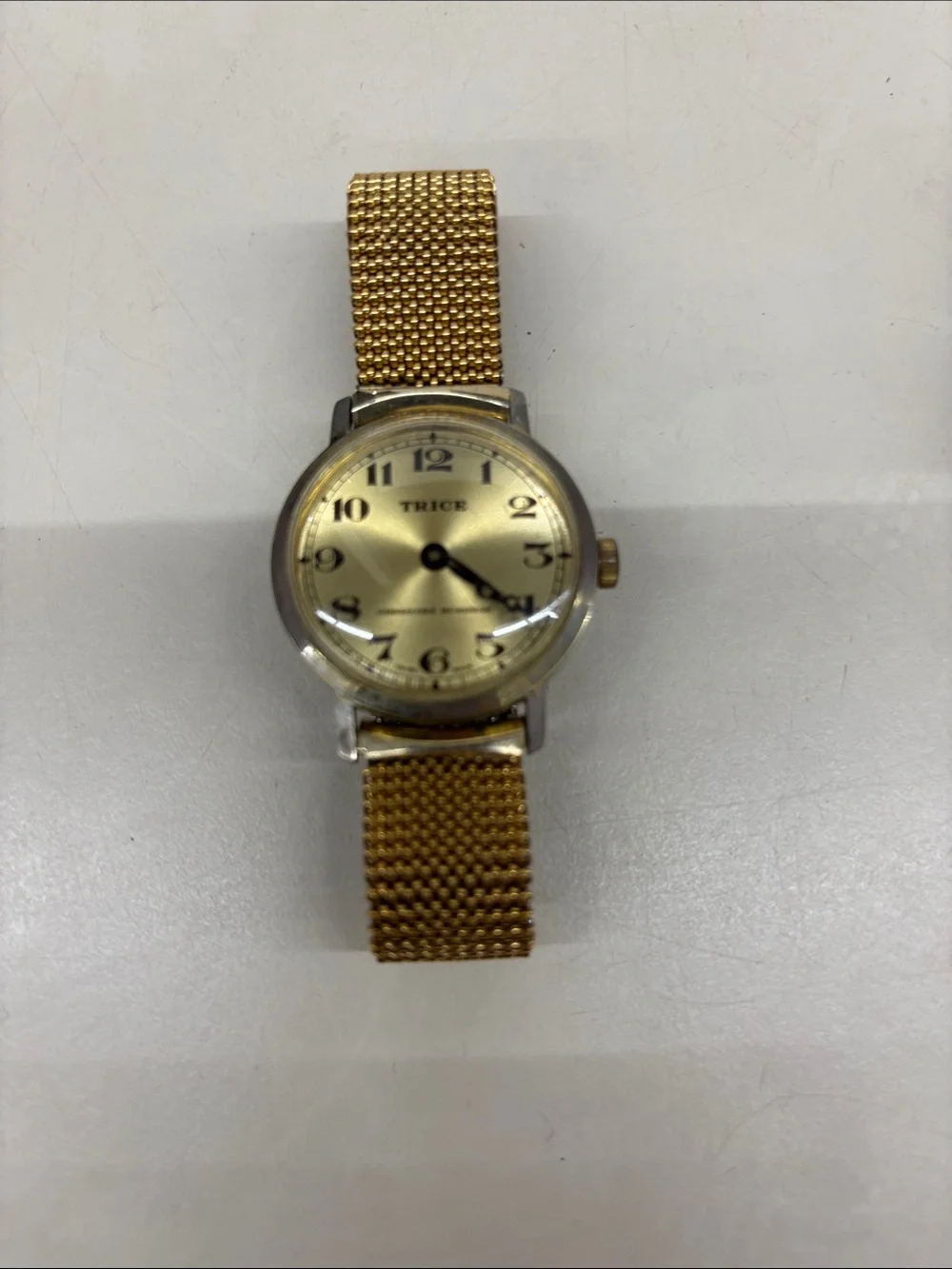 Trice Gold Dial Men's Watch with Gold Mesh Bracelet